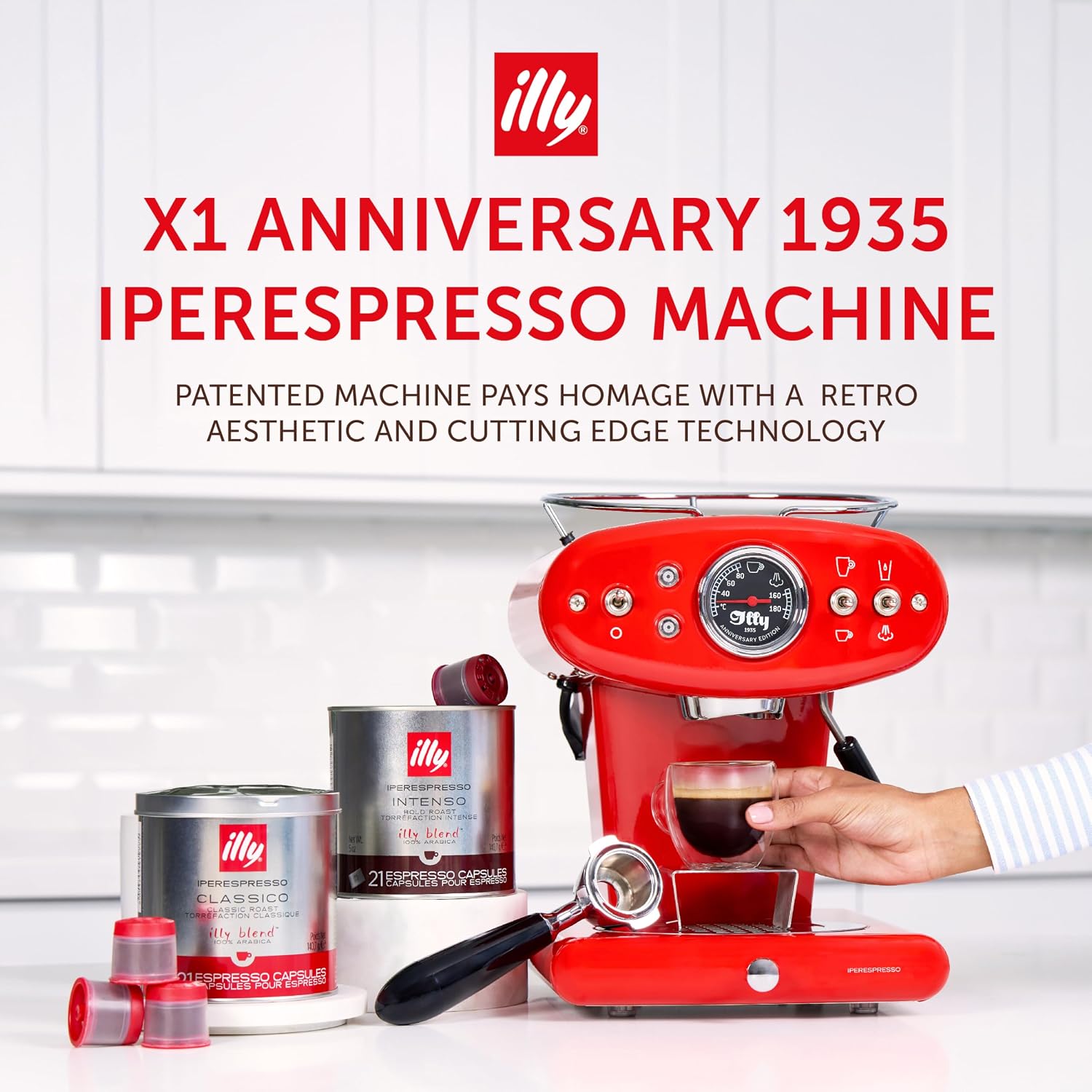 Illy - Brandclub - illy X1 Anniversary 1935 Espresso Machine, Red
